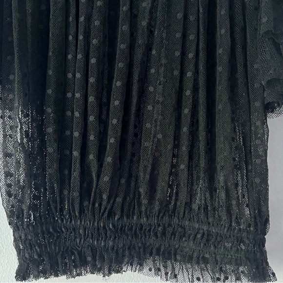 Free People Disco Ball Swiss Dot Lace Top Small - Picture 5 of 12